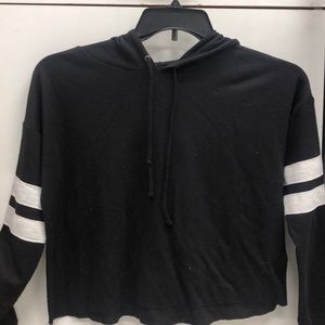 Black cropped hoodie